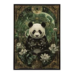 【A4サイズ（約21x30cm）】【si-poster-1479】パンダ panda アニマル ポスター 動物 可愛い イラスト 子供部屋 ポップ インテリア おしゃれ  プリントポスター フォト オシャレ アート モダン シンプル お洒落 特大 大きい