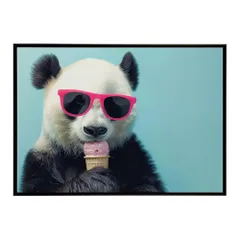 【B4サイズ（約25x36cm）】【si-poster-1482】パンダ panda アニマル ポスター 動物 可愛い イラスト 子供部屋 ポップ インテリア おしゃれ  プリントポスター フォト オシャレ アート モダン シンプル お洒落 特大 大きい