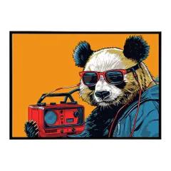 【A4サイズ（約21x30cm）】【si-poster-1484】パンダ panda アニマル ポスター 動物 可愛い イラスト 子供部屋 ポップ インテリア おしゃれ  プリントポスター フォト オシャレ アート モダン シンプル お洒落 特大 大きい