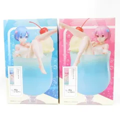 中古 未開封品 1/7スケールフィギュア クリームソーダ Re:ゼロから始める異世界生活 レム ラム 2体セット ラウンドワン elcoco/エルココ pr02349