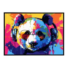 【A4サイズ（約21x30cm）】【si-poster-1489】パンダ panda アニマル ポスター 動物 可愛い イラスト 子供部屋 ポップ インテリア おしゃれ  プリントポスター フォト オシャレ アート モダン シンプル お洒落 特大 大きい