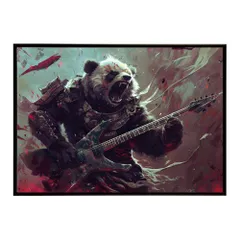 【B4サイズ（約25x36cm）】【si-poster-1490】パンダ panda アニマル ポスター 動物 可愛い イラスト 子供部屋 ポップ インテリア おしゃれ  プリントポスター フォト オシャレ アート モダン シンプル お洒落 特大 大きい