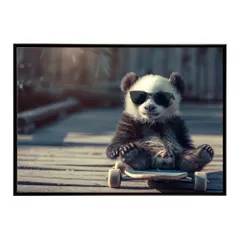 【B1サイズ（約73x103cm）】【si-poster-1494】パンダ panda アニマル ポスター 動物 可愛い イラスト 子供部屋 ポップ インテリア   プリントポスター フォト オシャレ アート モダン シンプル お洒落 特大 大きい