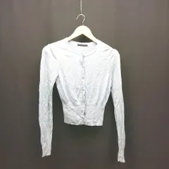 ◇ MURUA ムルーア 生地薄手 クルーネック 長袖 カーディガン サイズS ライトブルー レディース E  【1309040023079】