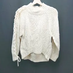 ◇ mystywoman ミスティウーマン 編み 生地厚手 冬物 長袖 ニット サイズF アイボリー レディース E  【1309040022973】