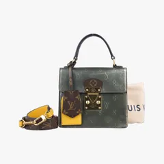 ルイヴィトンLouis VuittonスプリングストリートPM シルバー×ブラウン×イエロー ヴェルニ×モノグラム×エピ M90376 NZ0159