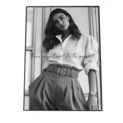 【A2サイズ（約42x59cm）】【si-poster-290】白黒 人物画 女性 ポートレート ポスター インテリア モダン シンプル オシャレ お洒落  