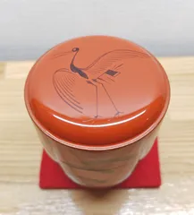 【逢絢亭・中古品】茶道具 棗 曙棗 山中塗 裏千家 玄々斎好 木製 塗師 中村宗悦 共箱入り