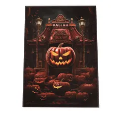 【B4サイズ（約25x36cm）】【si-poster-335】ハロウィン ハロウィーン 仮装 ポスター アートプリント ポスター インテリア パンプキン ジャックオーランタン ハロウィーン オレンジ 縦