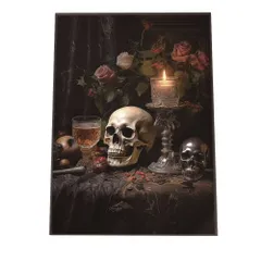 【A0サイズ（約84x119cm）】【si-poster-351】ドクロ スカル 骸骨 ハロウィン ハロウィーン 仮装 ポスター アートプリント ポスター インテリア パンプキン ジャックオーランタン ハロウィーン オレンジ 縦