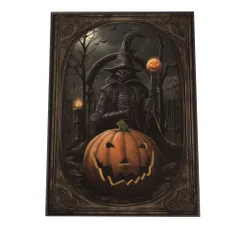 【B3サイズ（約36x51cm）】【si-poster-374】ハロウィン ハロウィーン 仮装 ポスター アートプリント ポスター インテリア パンプキン ジャックオーランタン ハロウィーン オレンジ 縦