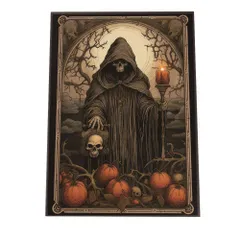 【A3サイズ（約30×42cm）】【si-poster-376】ハロウィン ハロウィーン 仮装 ポスター アートプリント ポスター インテリア パンプキン ジャックオーランタン ハロウィーン オレンジ 縦