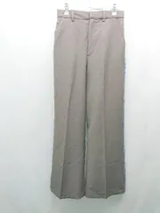 ◇ earth music&ecology バックウエストゴム センタープレス ワイドパンツ サイズM ダークブラウン レディース E  【1309040031081】