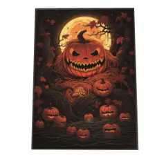 【A3サイズ（約30×42cm）】【si-poster-381】ハロウィン ハロウィーン 仮装 ポスター アートプリント ポスター インテリア パンプキン ジャックオーランタン ハロウィーン オレンジ 縦