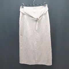 ◇ ◎ NATURAL BEAUTY BASIC スエード調 ファスナー スリット ロング タイト スカート サイズM グレージュ レディース E  【1309040032712】