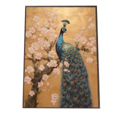 児玉三鈴「孔雀」日本画 金箔・金泥仕様 共シール H-F - メルカリ