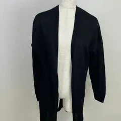 SIMPLICITE ロングカーディガン ブラック 羽織り シンプル きれいめ ゆったり　20250930-0005