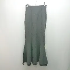 ◇ ◎ ●未使用● LAUIR サイドスリット ウエストゴム きれい ロング丈 マーメイド スカート サイズM グレー レディース E  【1309040034679】