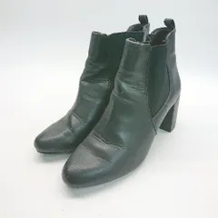 ■ LOWRYS FARM ラウンドトゥ カジュアル トレンド サイドゴム ショート丈 ブーツ サイズL ブラック レディース E  【1309040034877】