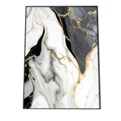 【A3サイズ（約30×42cm）】【si-poster-50】ポスター 大理石 マーブル 高級感 金色 モダン アート インテリア おしゃれ アート モダン   特大 大きい 小さい 縦