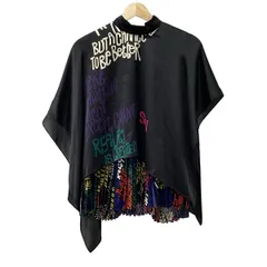 Sacai(サカイ) 半袖シャツブラウス サイズ1 S レディース - 21-05815 黒×パープル×マルチ プリーツ/変形デザイン