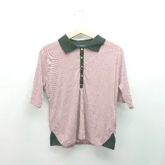 ◇ JEANASIS ジーナシス フロントボタン 透け感 シアー 無地 カジュアル 半袖 Tシャツ サイズF ピンク レディース E  【1309040038356】