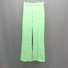 ◇ HARE ハレ ウエストゴム ストレッチ センターライン シンプル カジュアル パンツ サイズF グリーン レディース E  【1309040039551】