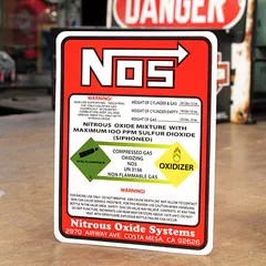 ステッカー 車 NOS アメリカン おしゃれ バイク ヘルメット かっこいい ワイルドスピード ニトロ カーステッカー WARNING サイズS 