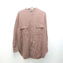 ◇ JEANASIS ジーナシス フロントボタン 胸ポケット カジュアル 秋 長袖 シャツ サイズF ブラウン レディース E  【1309040043831】