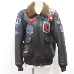 ITTXVTHIQMIN AVIREX アヴィレックス G-1 TOP GUN GOAT ゴートスキン レザー 6101063 トップガン ミリタリー ジャケット ブラウン系 40 メンズ