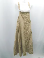 ◇ le.coeur blanc サロペット風 コットン100% カジュアル おしゃれ ロング ワンピース サイズ38 ブラウン レディース E  【1309040046832】