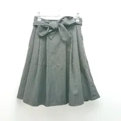 ◇ ◎ ROPE PICNIC ロペピクニック 無地 綺麗め シンプル 大人っぽい ミニ フレア スカート サイズ36 グレー レディース E  【1309040046191】