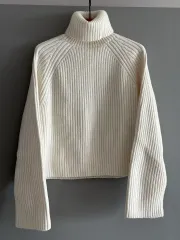 H&M リブ タートルネック セーター