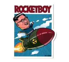 ステッカー おもしろい アメリカン おしゃれ かっこいい 車 バイク スマホ アウトドア キャンプ ス－ツケース アメリカン雑貨 ロケットボーイ ROCKETBOY 
