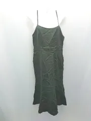 ◇ RUIRUE バックウエストゴム サイドファスナー 透け感なし 袖なし ロング ワンピース サイズＸＳ ブラック レディース E  【1309040047341】