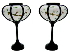 雛人形 雛小道具ぼんぼり 黒 10.5cm(一対) 和雑貨   ひなまつり