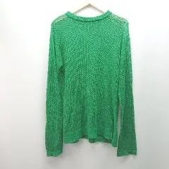 ◇ SELECTMOCA ラウンドネック オーバーサイズ トレンド かわいい 長袖 メッシュニット 表記なし グリーン レディース E  【1309040049918】