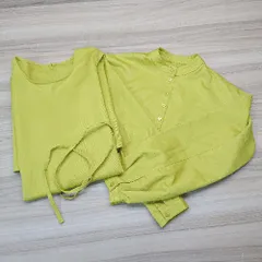 ◇ ◎ 関西ファッション連合 スリーブレス ノーカラー カジュアル ワンピース カットソー サイズM イエロー レディース E  【1309040049994】