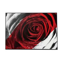 【A1サイズ（約59x84cm）】【yoko-poster-7004b】バラ 赤 花 ポスター フラワー アートプリント ポスター インテリア おしゃれ アート モダン シンプル お洒落 横