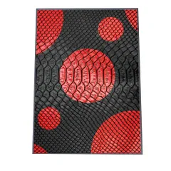 【A4サイズ（約21x30cm）】【yoko-poster-7009e】パイソン 蛇 水玉 赤 アートプリント ポスター インテリア おしゃれ アート モダン シンプル お洒落   特大 大きい 小さい 縦