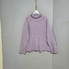 イッミシャ 紫 アルパカ ニット FF n2115