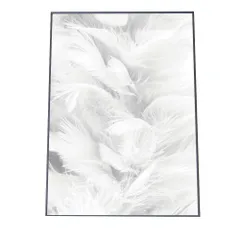 【A1サイズ（約59x84cm）】【yoko-poster-7014】白 フェザー 羽 鳥 アートプリント ポスター インテリア おしゃれ アート モダン シンプル お洒落   特大 大きい 小さい 縦