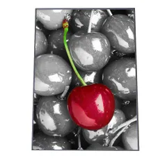 【B3サイズ（約36x51cm）】【yoko-poster-7031b】チェリー レッド 赤 果物 アートプリント ポスター インテリア おしゃれ アート モダン シンプル お洒落   特大 大きい 小さい 縦
