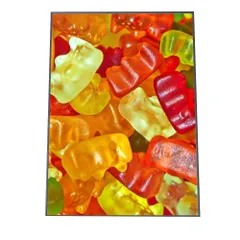 【B1サイズ（約73x103cm）】【yoko-poster-7035】グミ お菓子 赤 カラフル アートプリント ポスター インテリア おしゃれ アート モダン シンプル お洒落   特大 大きい 小さい 縦