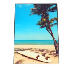 【A4サイズ（約21x30cm）】【yoko-poster-7036】サーフ ヤシの木 海 アートプリント ポスター インテリア おしゃれ アート モダン シンプル お洒落   特大 縦