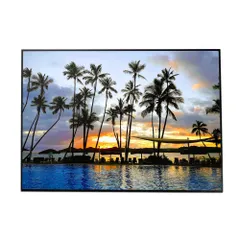 【A4サイズ（約21x30cm）】【yoko-poster-7039】海 サーフ ビーチ 海外 風景 夕暮れ アートプリント ポスター インテリア フォトおしゃれ 空 海 かわいい ナチュラル 自然 横