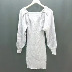 ◇ LIPSERVICE リップサービス ニット生地 ガーリー 大人 ロング丈 ワンピース サイズF ラベンダー レディース E  【1309040054448】