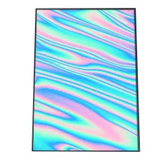 【A0サイズ（約84x119cm）】【yoko-poster-7065】マーブル ブルー 虹色 アートプリント ポスター インテリア おしゃれ アート モダン シンプル お洒落   特大 大きい 小さい 縦