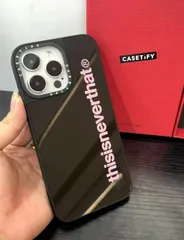 MagSafe対応 限定 コラボ thisisneverthat® ロゴ iPhoneケース 鏡面 CASETiFY 耐衝撃 ケースティファイ スマホケース iPhone17/17Pro/16Pro/16/15/14/13/12 多機種対応