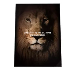 【B4サイズ（約25x36cm）】【yoko-poster-7086】ライオン 動物 黒 アートプリント ポスター インテリア おしゃれ アート モダン シンプル お洒落   特大 大きい 小さい 縦